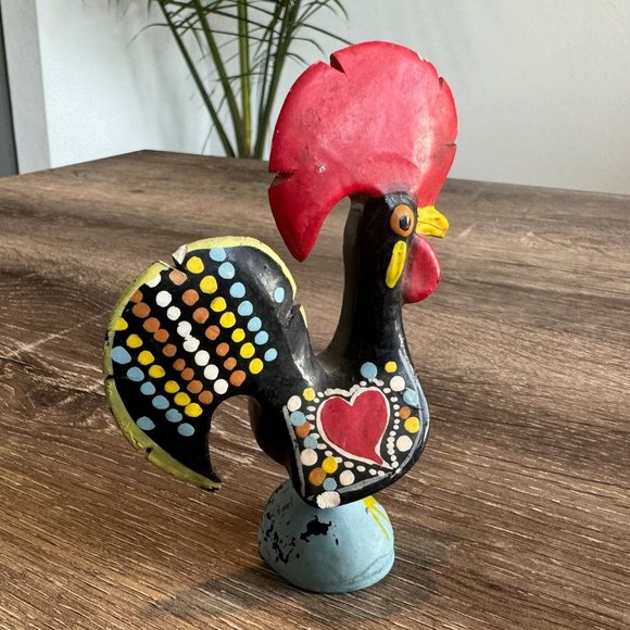 Vintage Portugal Pottery Earthenware Small Rooster Figurine. - Picture 2 of 7